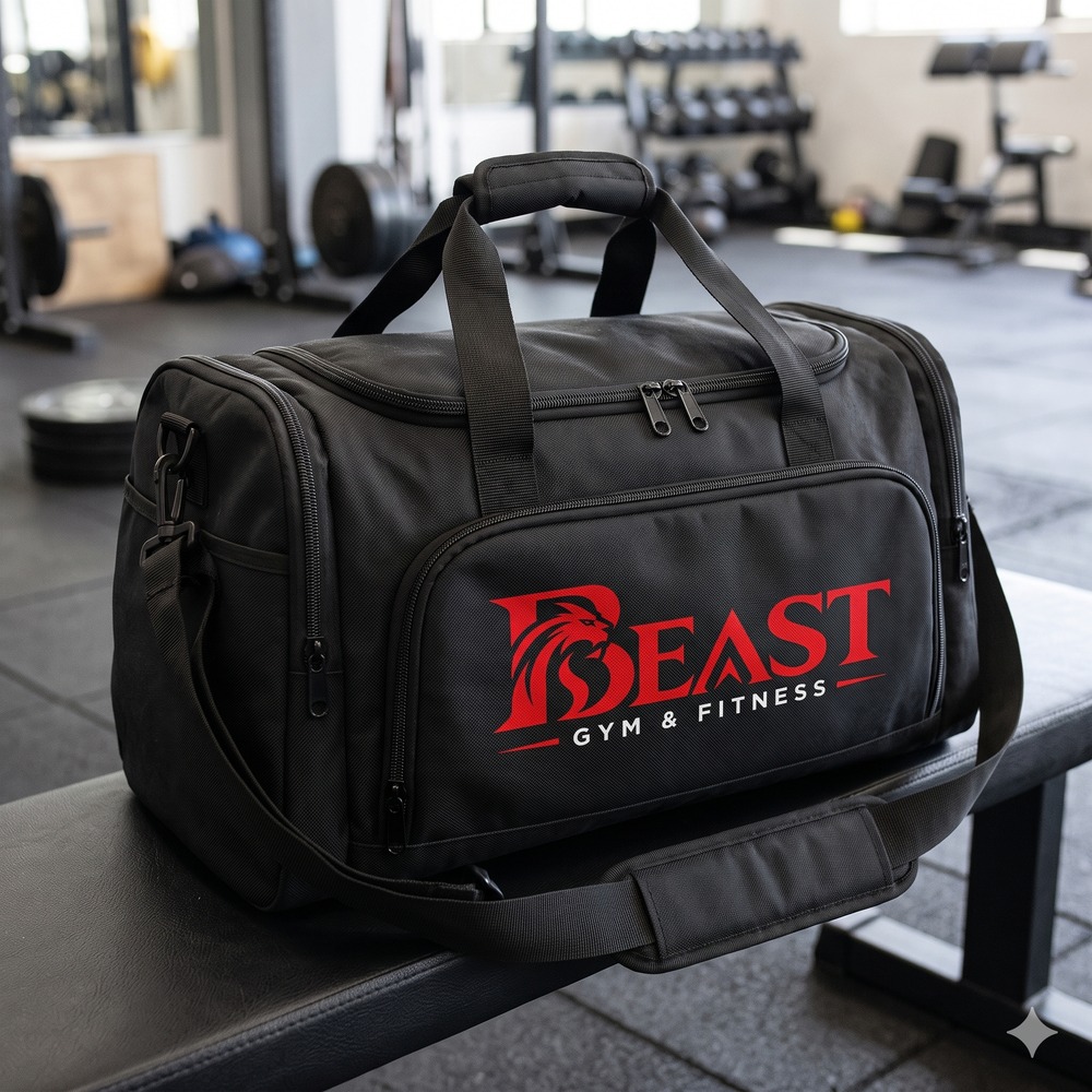 Premium Black Gym Duffel Bag — Beast Gym Goodie Option 2