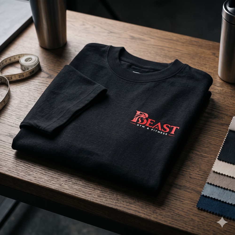 Premium Black Gym T-Shirt — Beast Gym Goodie Option 1